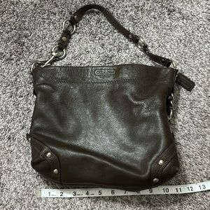 Brown coach shoulder bag